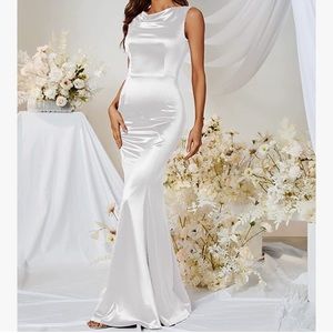 Maxi Slip Dress Off-White Size M